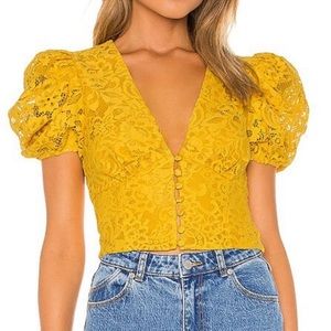 REVOLVE House of Harlow 1960 - Yellow Lace Top